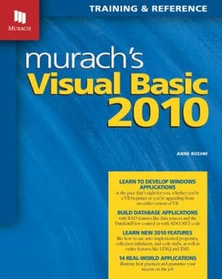 Tapa de Murachs Visual Basic 2010 Training Reference