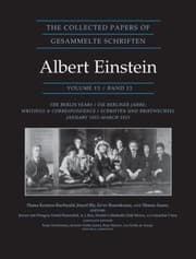 Tapa de The Collected Papers Of Albert Einstein The Berlin Years Writings Correspondence January 1922 March 1923 Documentary Edition