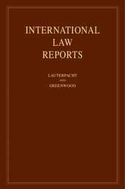 Tapa de International Law Reports