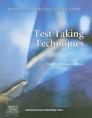Tapa de Test Taking Techniques Review And Resource Manual