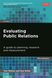Tapa de Evaluating Public Relations A Guide To Planning Research And Measurement