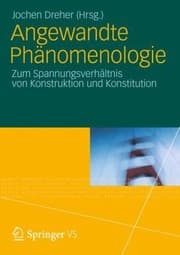 Tapa de Angewandte Phnomenologie Zum Spannungsverhltnis Von Konstruktion Und Konstitution