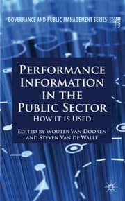 Tapa de Performance Information In The Public Sector How It Is Used