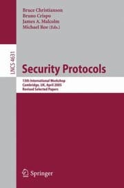 Tapa de Security Protocols 13th International Workshop Cambridge Uk April 2022 2005 Revised Selected Papers