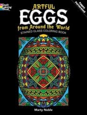Tapa de Artful Eggs From Around The World Stained Glass Coloring Book