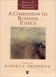Tapa de A Companion to Business Ethics
