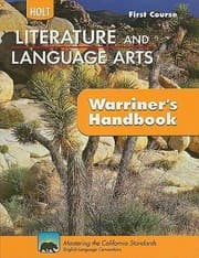 Tapa de Literature Language Arts First Course Grade 7 Holt Literature Language Arts Warriners Handbook