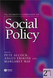 Tapa de The student's companion to social policy