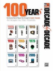 Tapa de Decade By Decade 100 Years One Hundred Years Of Popular Hits Arranged For Easy Piano