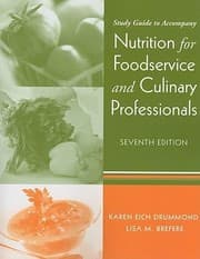 Tapa de Study Guide To Accompany Nutrition For Foodservice And Culinary Professionals