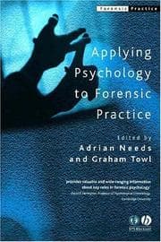 Tapa de Applying psychology to forensic practice