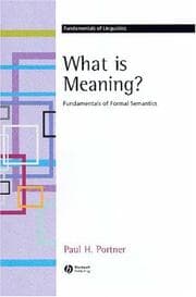 Tapa de What Is Meaning?