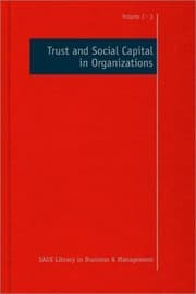 Tapa de Trust And Social Capital In Organizations
