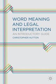 Tapa de Word Meaning And Legal Interpretation An Introductory Guide