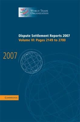 Tapa de Dispute Settlement Reports Cloth Ed
