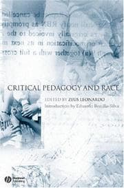 Tapa de Critical Pedagogy and Race (Journal of Philosophy of Education)