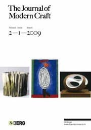 Tapa de The Journal of Modern Craft Volume 2 Issue 1
            
                Journal of Modern Craft