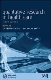 Tapa de Qualitative Research in Health Care