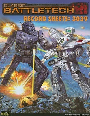 Tapa de Classic Battletech Record Sheets