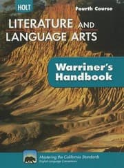 Tapa de Literature Language Arts Fourth Course Grade 10 Holt Literature Language Arts Warriners Handbook Hs