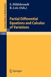 Tapa de Partial Differential Equations And Calculus Of Variations
