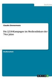 Tapa de Die Paragraf218kampagne Im Mediendiskurs Der 70er Jahre
