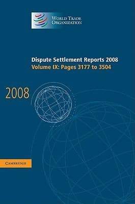 Tapa de Dispute Settlement Reports 2008 Vol 09