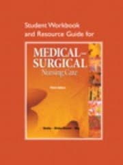 Tapa de Student Workbook And Resource Guide For Medicalsurgical Nursing Care