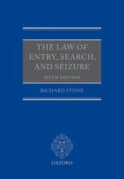Tapa de The Law Of Entry Search And Seizure