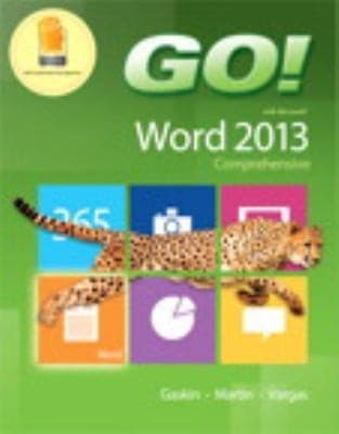 Tapa de Go With Microsoft Word 2013 Comprehensive