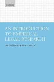 Tapa de Introduction To Empirical Legal Research