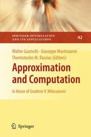 Tapa de Approximation And Computation In Honor Of Gradimir V Milovanovi