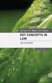 Tapa de Key Concepts In Law