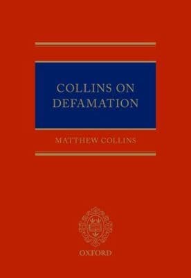 Tapa de Collins On Defamation