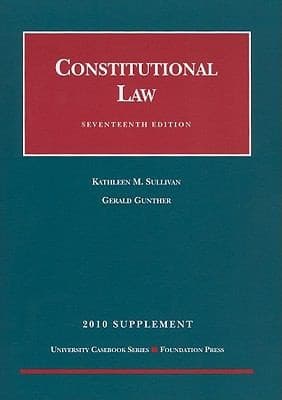Tapa de Constitutional Law 2010 Supplement