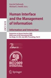 Tapa de Human Interface And The Management Of Information