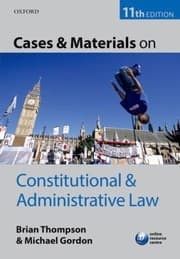 Tapa de Cases And Materials On Constitutional And Administrative Law