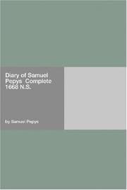 Tapa de Diary of Samuel Pepys  Complete 1668 N.S