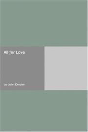 Tapa de All for Love; or, The World Well Lost