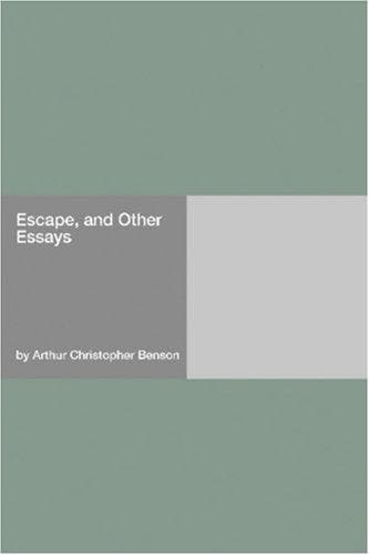 Tapa de Escape, and Other Essays