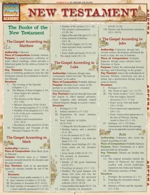 Tapa de New Testament
            
                Quickstudy Academic
