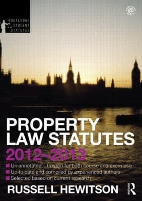 Tapa de Property Law Statutes 20122013