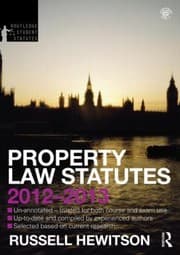 Tapa de Property Law Statutes 20122013