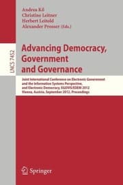Tapa de Advancing Democracy Government and Governance
            
                Lecture Notes in Computer Science  Information Systems and