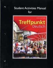 Tapa de Student Activities Manual For Treffpunkt Deutsch Grundstufe Sixth Edition By Margaret Gonglewski Beverly Moser Cornelius Partsch