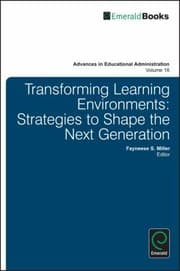 Tapa de Transforming Learning Environments Strategies To Shape The Next Generation