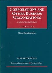 Tapa de Corporations And Other Business Organizations Cases And Materials 2010 Supplement