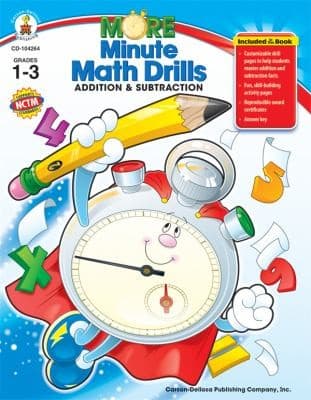 Tapa de More Minute Math Drills Addition Subtraction