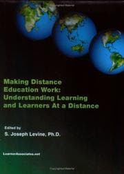 Tapa de Making Distance Education Work