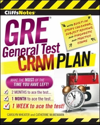 Tapa de Cliffsnotes Gre General Test Cram Plan